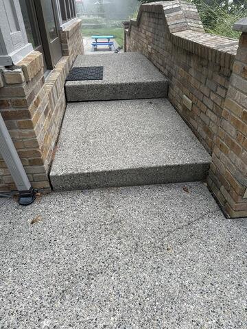 Leveling a patio and steps in Sylvania, OH