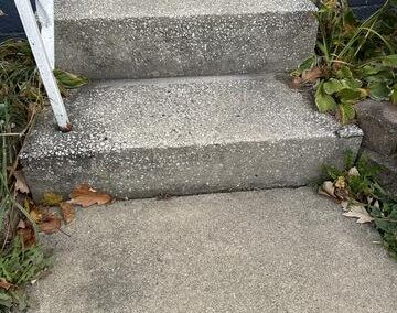 Porch repair and step lifting in Maumee, OH