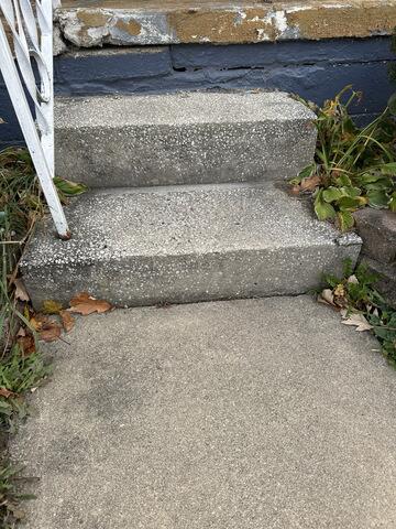 Porch repair and step lifting in Maumee, OH