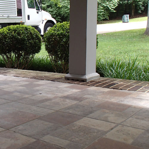 Repairing a cracked driveway in North Ridgeville, OH.