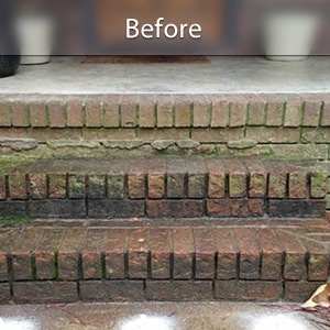 Repairing a cracked driveway in North Ridgeville, OH.