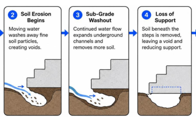 Raising Sinking Concrete Steps Before They Downfall
